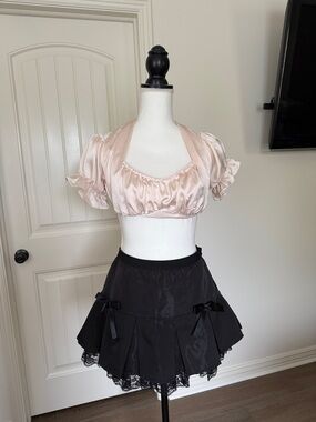 Satin Blush Crop Top